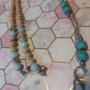 Elegant Beaded Necklace with Silver Accents